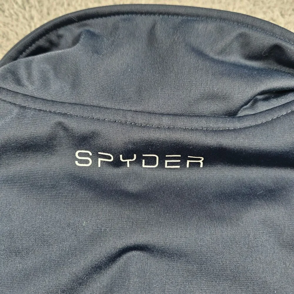 Spyder Track Jacket Mens Medium Navy Full Zip Stretch Athleisure Lightweight